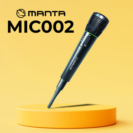 MANTA MIC002 ARETHA brezžični + žični mikrofon karaoke , 6.3mm, XLR konektor