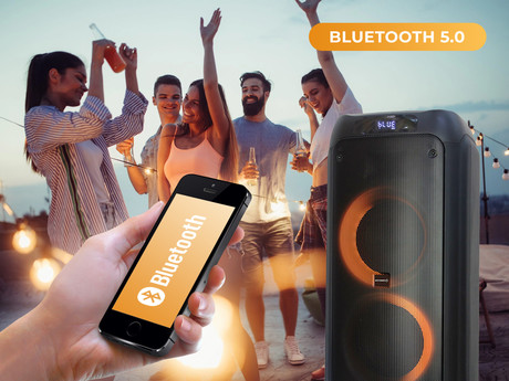 EOL - MANTA SPK5305, Karaoke, vgrajena baterija, Bluetoth/USB/MP3/RADIO FM, Disco LED lučke, TWS, 7.000W P.M.P.O