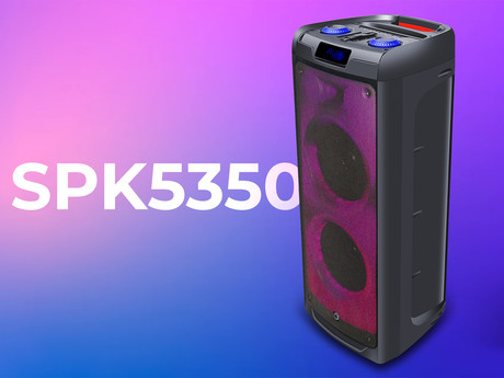 MANTA SPK5350 Flame, Karaoke, vgrajena baterija, Bluetoth / USB / MP3 / RADIO FM, Disco LED lučke, TWS, Super Bass, Power bank, 10.000W P.M.P.O