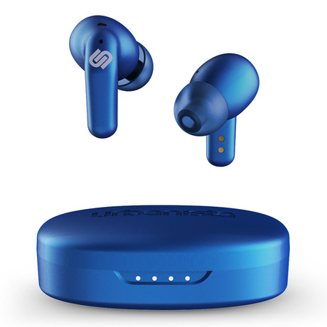 URBANISTA SEOUL brezžične slušalke, Bluetooth® 5.2, TWS, do 32 ur predvajanja, upravljanje na dotik, brezžično polnjenje, nizka zakasnitev, modre (Electric Blue)
