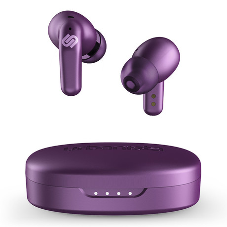 URBANISTA SEOUL brezžične slušalke, Bluetooth® 5.2, TWS, do 32 ur predvajanja, upravljanje na dotik, brezžično polnjenje, nizka zakasnitev, vijolične (Vivid Purple)