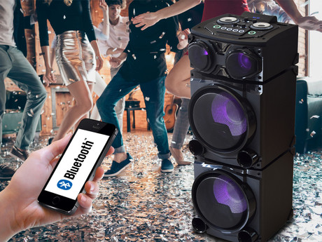 MANTA SPK5520 prenosni KARAOKE zvočnik, Bluetooth, 300W RMS, Equalizer, X-Bass, FM Radio, USB / microSD / MIC-in, črn