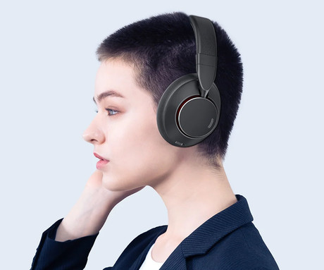 TREVI DJ 12E90 brezžične naglavne slušalke, Bluetooth 5.3, Active Noise Cancelling, mikrofon, prostoročno telefoniranje, zložljive, polnilna baterija, USB Type-C, + torbica, črne