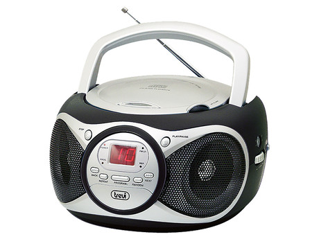 EOL - TREVI CD 512 Boombox radijski in CD predvajalnik, FM Radio, AUX, LCD zaslon, antena, črn