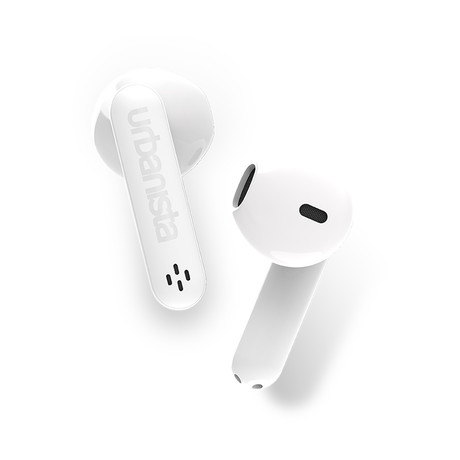 URBANISTA AUSTIN brezžične slušalke, Bluetooth® 5.3, TWS, do 20 ur predvajanja, upravljanje na dotik, IPX4 vodoodpornost, USB Type-C, bele (Pure White)