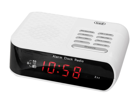 TREVI RC 827 Digital Radio alarm ura, FM Radio, Snooze, Sleep, bela