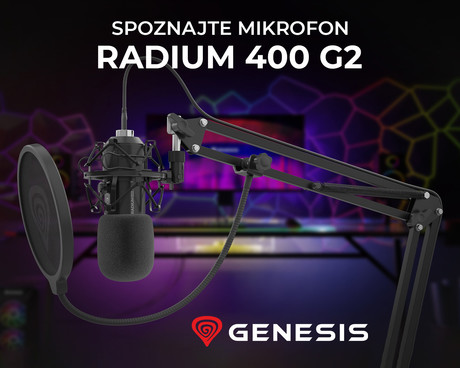 GENESIS RADIUM 400 G2 profesionalni mikrofon, namizni / studijski, črn