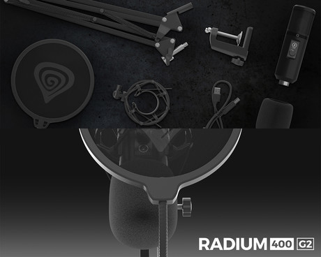GENESIS RADIUM 400 G2 profesionalni mikrofon, namizni / studijski, črn