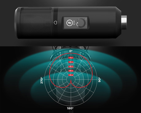 GENESIS RADIUM 400 G2 profesionalni mikrofon, namizni / studijski, črn