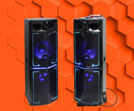 EOL - MANTA SPK1201X500D MINOS zvočni KARAOKE sistem, STEREO zvok, Bluetooth 5.0, FM radio, USB / SD / AUX / 2x MIC, daljinski upravljalnik + mikrofon, črn