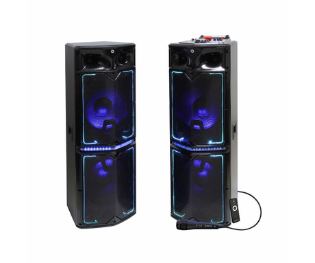 EOL - MANTA SPK1201X500D MINOS zvočni KARAOKE sistem, STEREO zvok, Bluetooth 5.0, FM radio, USB / SD / AUX / 2x MIC, daljinski upravljalnik + mikrofon, črn