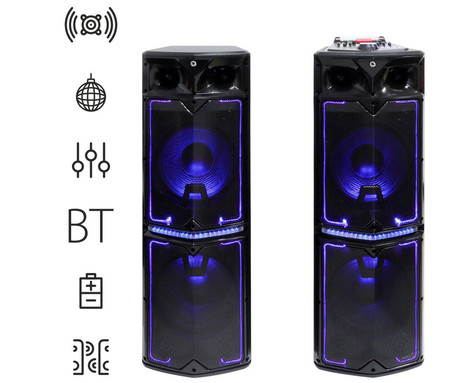 EOL - MANTA SPK1201X500D MINOS zvočni KARAOKE sistem, STEREO zvok, Bluetooth 5.0, FM radio, USB / SD / AUX / 2x MIC, daljinski upravljalnik + mikrofon, črn