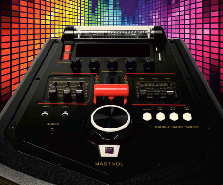 EOL - MANTA SPK1201X500D MINOS zvočni KARAOKE sistem, STEREO zvok, Bluetooth 5.0, FM radio, USB / SD / AUX / 2x MIC, daljinski upravljalnik + mikrofon, črn