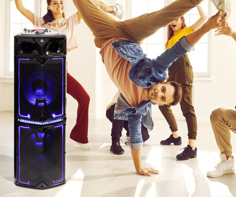 EOL - MANTA SPK1201X500D MINOS zvočni KARAOKE sistem, STEREO zvok, Bluetooth 5.0, FM radio, USB / SD / AUX / 2x MIC, daljinski upravljalnik + mikrofon, črn