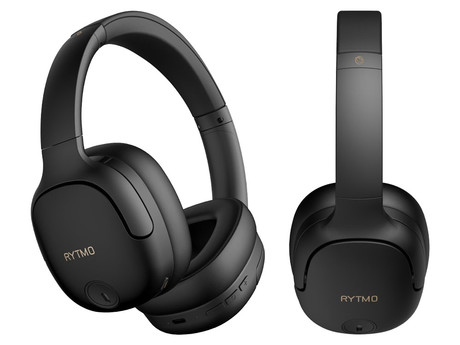 MANTA RYTMO ELEGANCE brezžične naglavne slušalke, Bluetooth 5.3, Hybrid ANC, polnilna baterija, do 50 ur, zložljive, 4x mikrofon, USB Type-C, AUX, +torbica, črne (Phantom Black)
