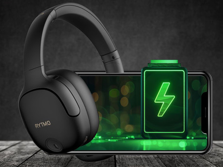 MANTA RYTMO ELEGANCE brezžične naglavne slušalke, Bluetooth 5.3, Hybrid ANC, polnilna baterija, do 50 ur, zložljive, 4x mikrofon, USB Type-C, AUX, +torbica, črne (Phantom Black)