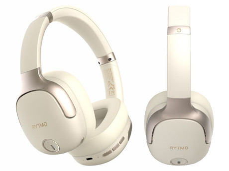 MANTA RYTMO ELEGANCE brezžične naglavne slušalke, Bluetooth 5.3, Hybrid ANC, polnilna baterija, do 50 ur, zložljive, 4x mikrofon, USB Type-C, AUX, +torbica, bež (Creamy White)