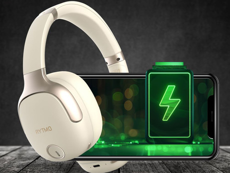 MANTA RYTMO ELEGANCE brezžične naglavne slušalke, Bluetooth 5.3, Hybrid ANC, polnilna baterija, do 50 ur, zložljive, 4x mikrofon, USB Type-C, AUX, +torbica, bež (Creamy White)