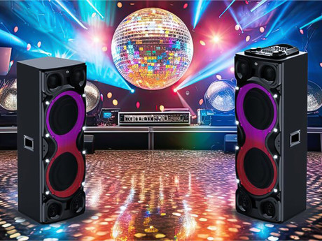 MANTA SPK1204X800D MINOS PRO zvočni KARAOKE sistem, STEREO zvok, Bluetooth, Equalizer, X-Bass, RGB LED osvetlitev, USB / microSD / AUX / MIC-in, +mikrofon, +daljinec, črn