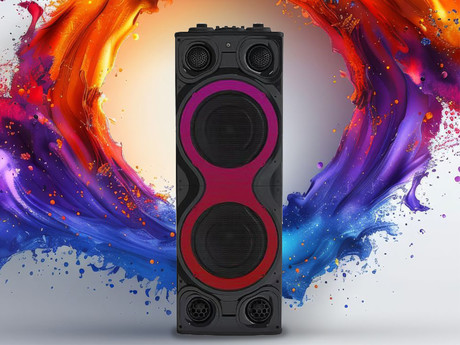 MANTA SPK1204X800D MINOS PRO zvočni KARAOKE sistem, STEREO zvok, Bluetooth, Equalizer, X-Bass, RGB LED osvetlitev, USB / microSD / AUX / MIC-in, +mikrofon, +daljinec, črn