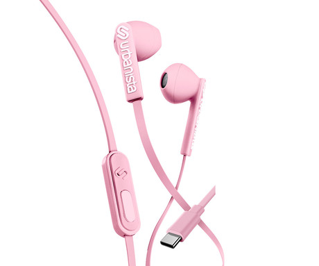 URBANISTA SAN FRANCISCO žične slušalke z mikrofonom, USB Type-C, hibridna ergonomska oblika, klicanje, Android / iOS / Windows, roza (Blossom Pink)