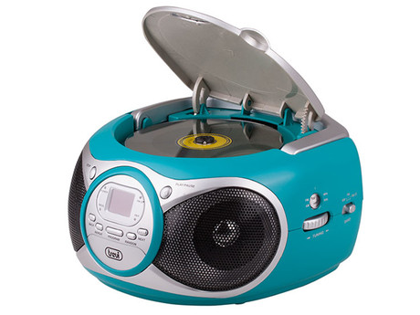EOL - TREVI CD 512 Boombox radijski in CD predvajalnik, FM Radio, AUX, LCD zaslon, antena, moder