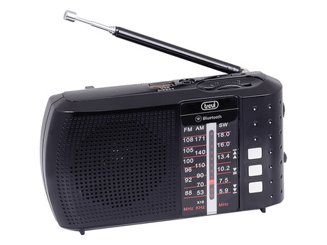 TREVI RA 7F20 Prenosni Radio FM/AW/SW, Bluetooth, MP3, USB/MicroSD, polnilna baterija, črn