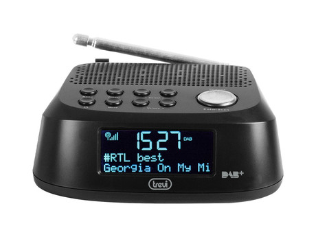 TREVI RC 80D4 Radio alarm ura + DAB/DAB+/FM Radio, USB polnilec, črna