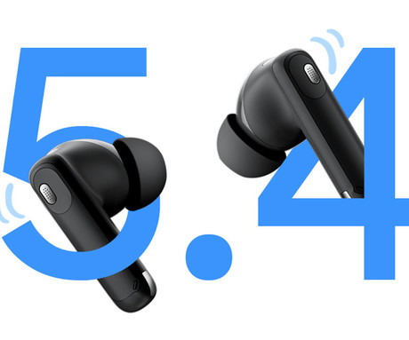 Blackview AIRBUDS 12 brezžične ušesne slušalke, Bluetooth 5.4, Advanced ANC & ENC, LED zaslon, klicanje, mikrofon, polnilna postaja, do 28 ur, IPX7 vodoopornost, USB Type-C, črne (Ink Black)