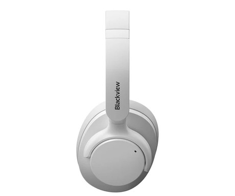Blackview FITBUDS H1 brezžične naglavne slušalke, Bluetooth 5.4, 3D Stereo, Hybrid ANC & ENC, klicanje, mikrofon, polnilna baterija, do 65 ur, zložljive, USB Type-C, bele (Nebula White)