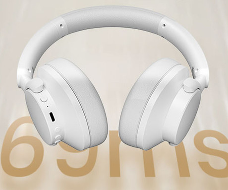 Blackview FITBUDS H1 brezžične naglavne slušalke, Bluetooth 5.4, 3D Stereo, Hybrid ANC & ENC, klicanje, mikrofon, polnilna baterija, do 65 ur, zložljive, USB Type-C, bele (Nebula White)