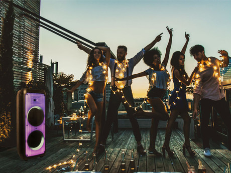 MANTA SPK1202B250 KRIOS prenosni KARAOKE zvočnik, Bluetooth, TWS, Equalizer, polnilna baterija, Super Bass, USB / microSD / AUX / MIC-in, + mikrofon, + daljinec, črn