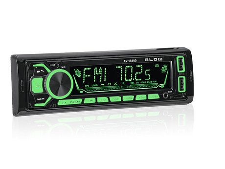 Avtoradio BLOW AVH8890, MP3, daljinski upravljalnik, Bluetooth/MicroSD/USB, 4x60W, večbarvni display + mikrofon