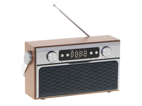 MANTA RDI917 PRO radijski sprejemnik, FM Radio, Bluetooth 5.0, polnilna baterija, USB / microSD / AUX, budilka, RETRO