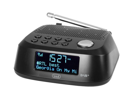 TREVI RC 80D4 Radio alarm ura + DAB/DAB+/FM Radio, USB polnilec, črna