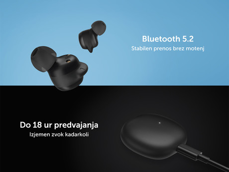 EOL - XIAOMI Redmi Buds 3 Lite slušalke, Bluetooth 5.2, TWS, polnilna enota, Type-C hitro polnjenje, bele