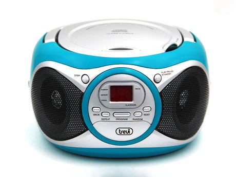 TREVI CD 512 Boombox radijski in CD predvajalnik, FM Radio, AUX, LCD zaslon, antena, moder