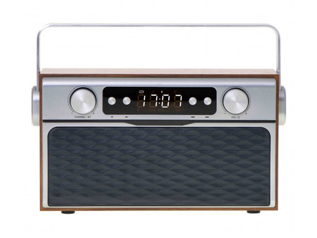 MANTA RDI917 PRO radijski sprejemnik, FM Radio, Bluetooth 5.0, polnilna baterija, USB / microSD / AUX, budilka, RETRO