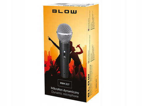 BLOW PRM317 žični mikrofon, XLR, JACK 6.3 mono, 5m kabel, kovinski