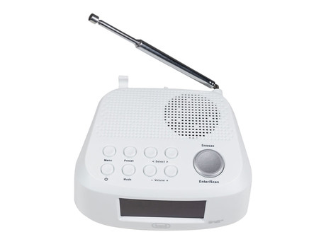 TREVI RC 80D4 Radio alarm ura + DAB/DAB+/FM Radio, USB polnilec, bela