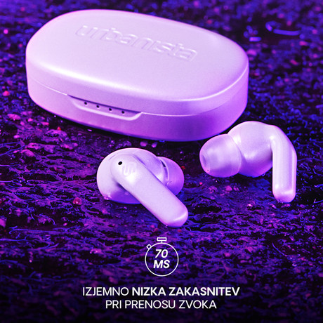 URBANISTA SEOUL brezžične slušalke, Bluetooth® 5.2, TWS, do 32 ur predvajanja, upravljanje na dotik, brezžično polnjenje, nizka zakasnitev, bele (Pearl White)