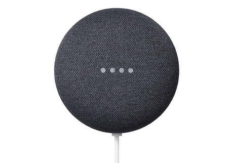 Google Nest Mini 2nd Gen pametni zvočnik, Bluetooth 5.0, WiFi, Google Assistant + Home, glasovni pomočnik, glasovno upravljanje, 3x mikrofon, siv (Charcoal)