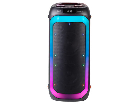 TREVI XF 780 KB prenosni KARAOKE zvočnik, FM Radio, Bluetooth, 110W RMS, TWS, Equalizer, polnilna baterija, RGB LED osvetlitev, USB / microSD / AUX / MIC-in, črn