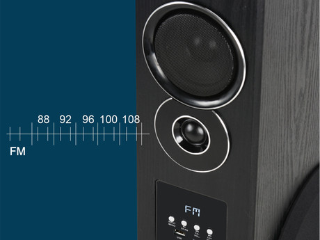 MANTA SPK0801X160D TALOS Hi-Fi zvočni sistem, KARAOKE, STEREO zvok, Bluetooth 5.0, HDMI ARC, FM Radio, USB / microSD / 2x MIC-in, + daljinski upravljalnik, lesen, črn