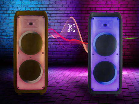 MANTA SPK1202B250 KRIOS prenosni KARAOKE zvočnik, Bluetooth, TWS, Equalizer, polnilna baterija, Super Bass, USB / microSD / AUX / MIC-in, + mikrofon, + daljinec, črn