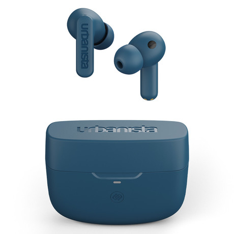 URBANISTA ATLANTA brezžične slušalke, Bluetooth® 5.2, TWS, ANC, do 34 ur predvajanja, upravljanje na dotik, IPX4 vodoodpornost, USB Type-C, modre (Steel Blue)