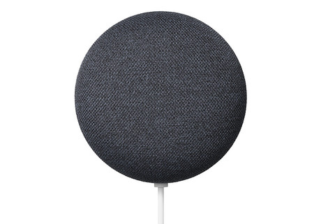 Google Nest Mini 2nd Gen pametni zvočnik, Bluetooth 5.0, WiFi, Google Assistant + Home, glasovni pomočnik, glasovno upravljanje, 3x mikrofon, siv (Charcoal)