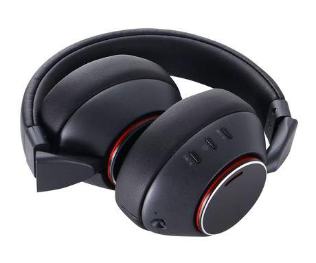 TREVI DJ 12E90 brezžične naglavne slušalke, Bluetooth 5.3, Active Noise Cancelling, mikrofon, prostoročno telefoniranje, zložljive, polnilna baterija, USB Type-C, + torbica, črne