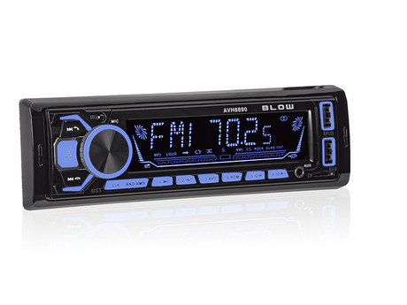 Avtoradio BLOW AVH8890, MP3, daljinski upravljalnik, Bluetooth/MicroSD/USB, 4x45W, večbarvni display