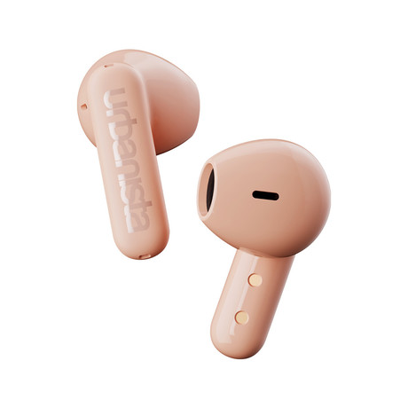 URBANISTA COPENHAGEN brezžične slušalke, Bluetooth® 5.2, TWS, do 32 ur predvajanja, upravljanje na dotik, IPX4 vodoodpornost, USB Type-C, roza (Dusty Pink)